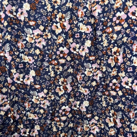 LA Threads Floral Midi Dress Size Large Off Shoulder Smocked Western Boho - Picture 6 of 10